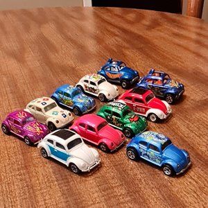 Lot Of 11 VW Bug Cars Hot Wheels Matchbox Yatming Vintage Great Condition